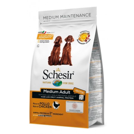 Schesir Dog Medium Adult Chicken корм для собак средних пород с курицей 3 кг (53829)